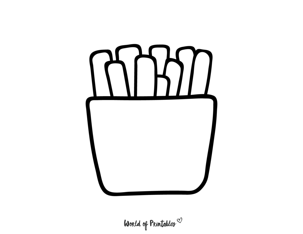 coloring pages of fries