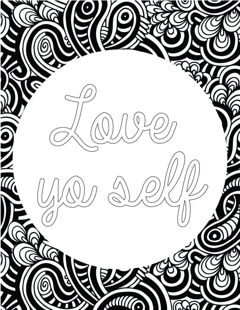 50 Best Printable Inspirational Quote Coloring Pages - World of Printables