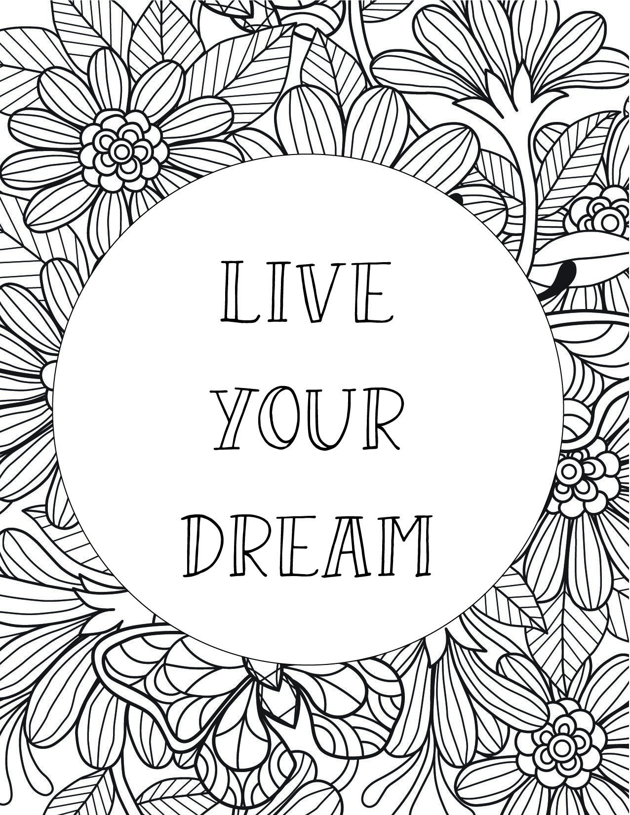 Drawing & Illustration coloring for kids quote coloring page Printable