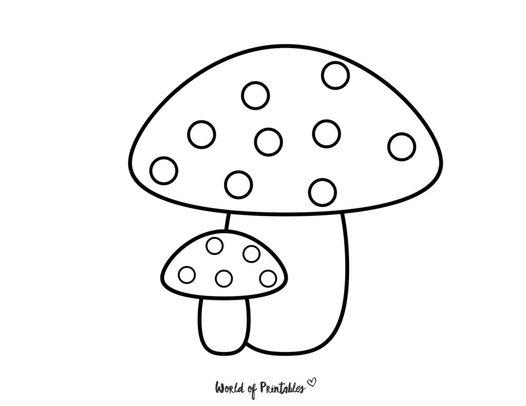 Toadstool Coloring Page