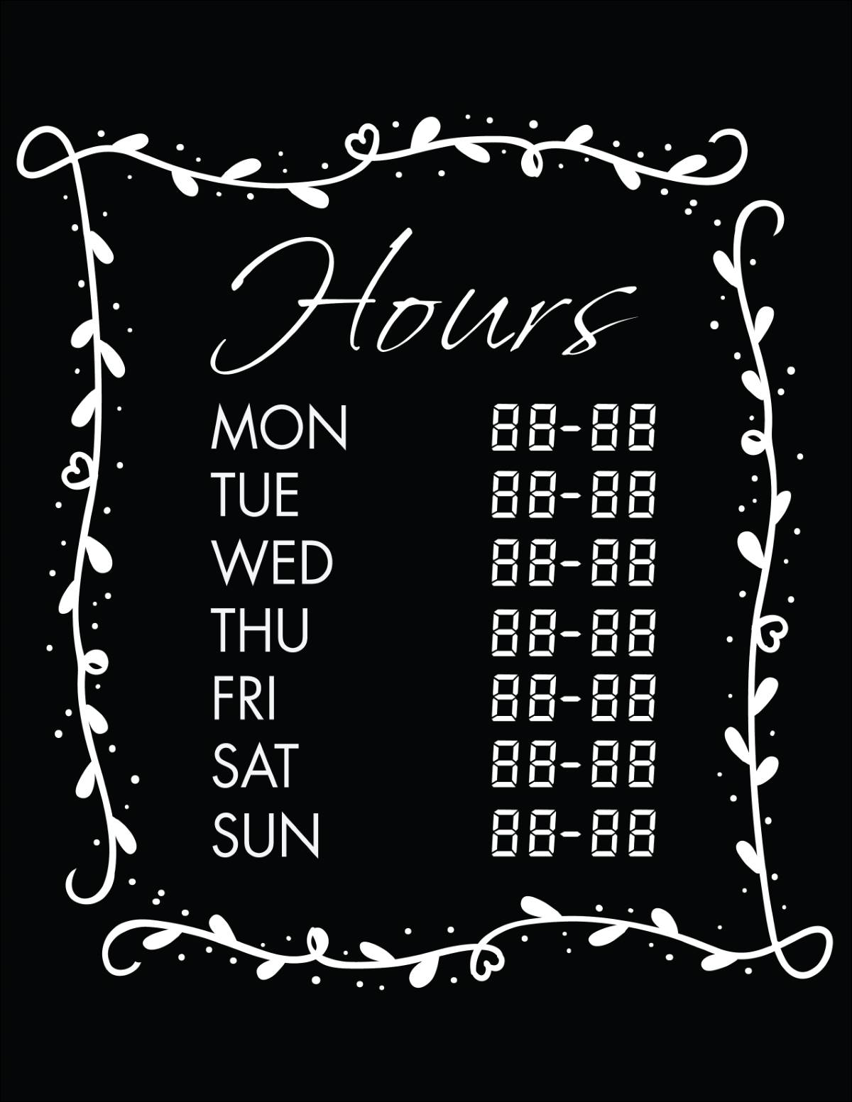 50 Free Business Hours Of Operation Sign Templates Customize & Print