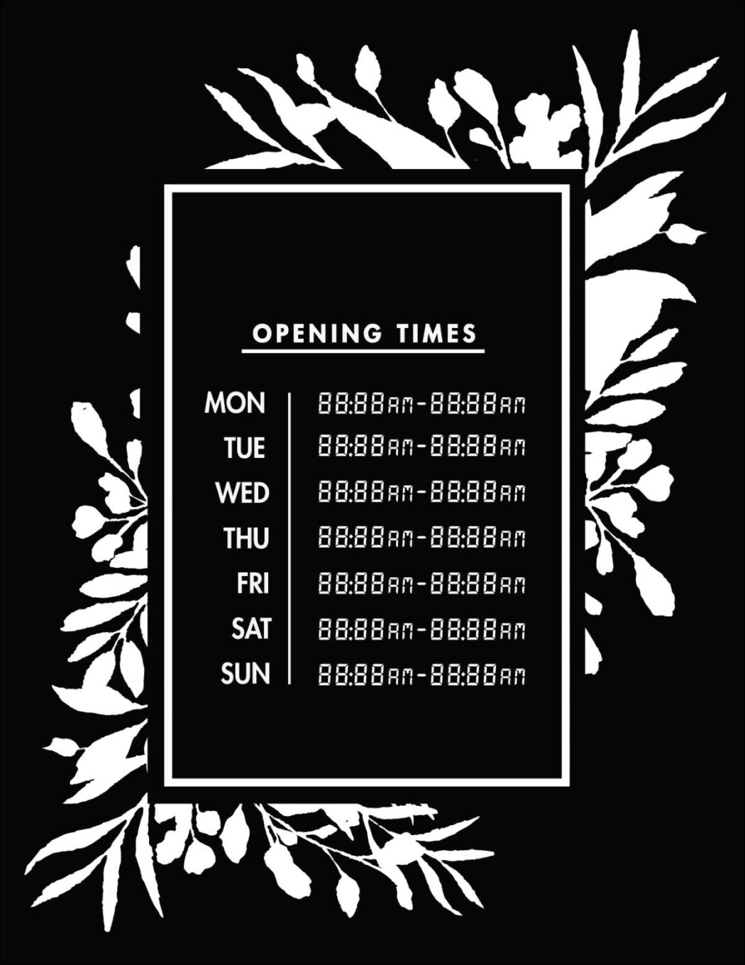 50 free business hours of operation sign templates customize print