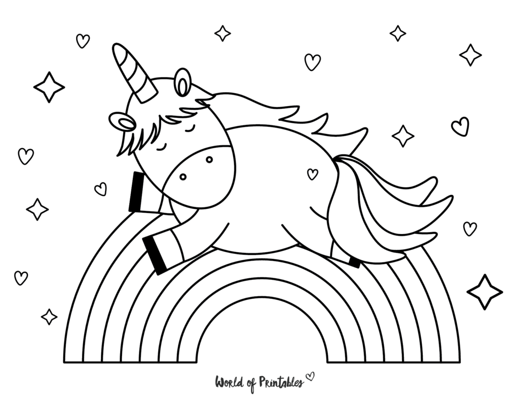 Unicorn Coloring Page 2