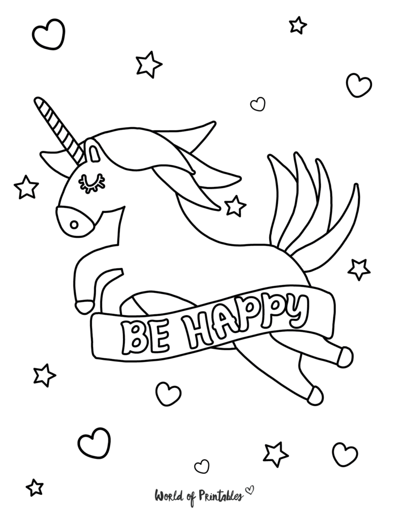 Unicorn Coloring Page