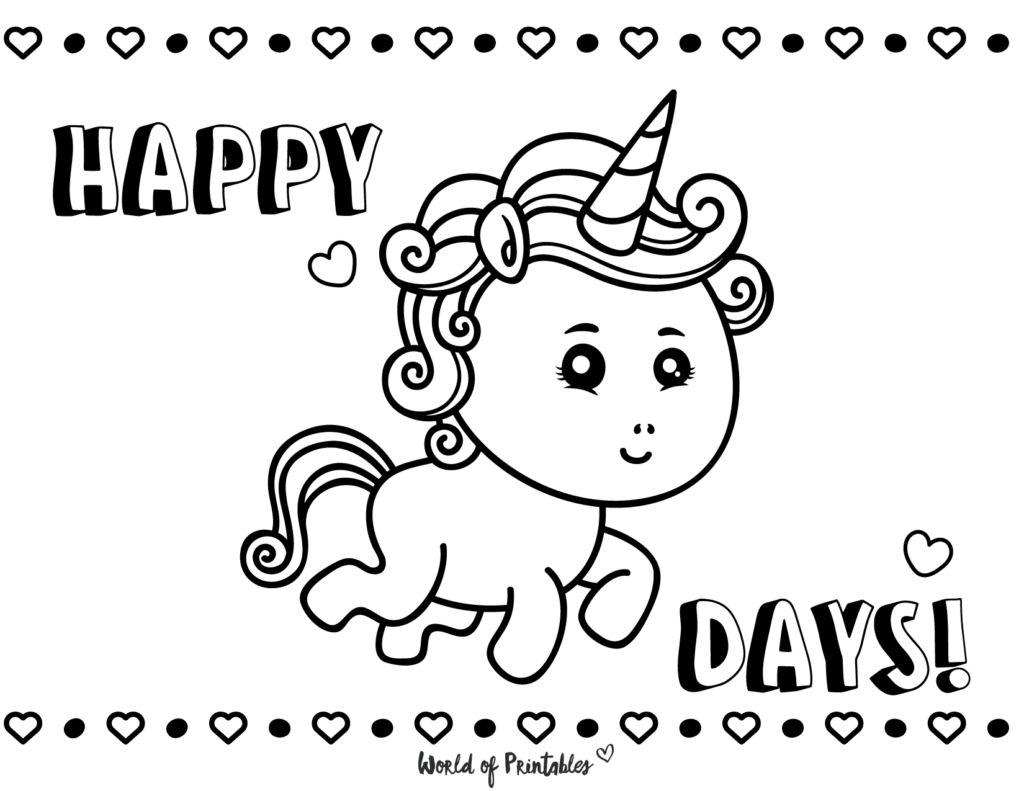 Unicorn Coloring Page 8