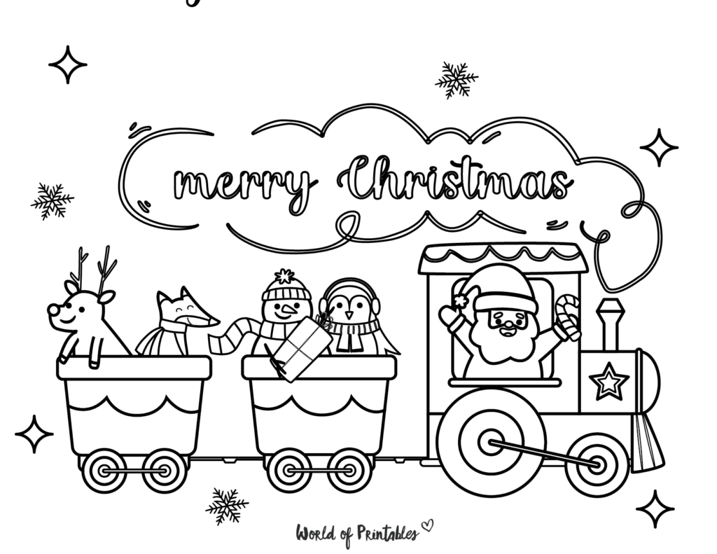 Christmas Coloring Pages For Kids & Adults - World of Printables