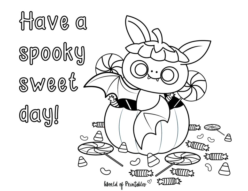 Monster Pumpkin Halloween Coloring Page