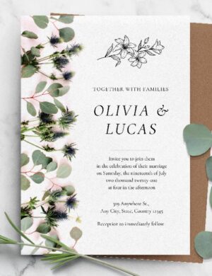 75 Best Wedding Invitation Templates | Customize &amp; Print For Free