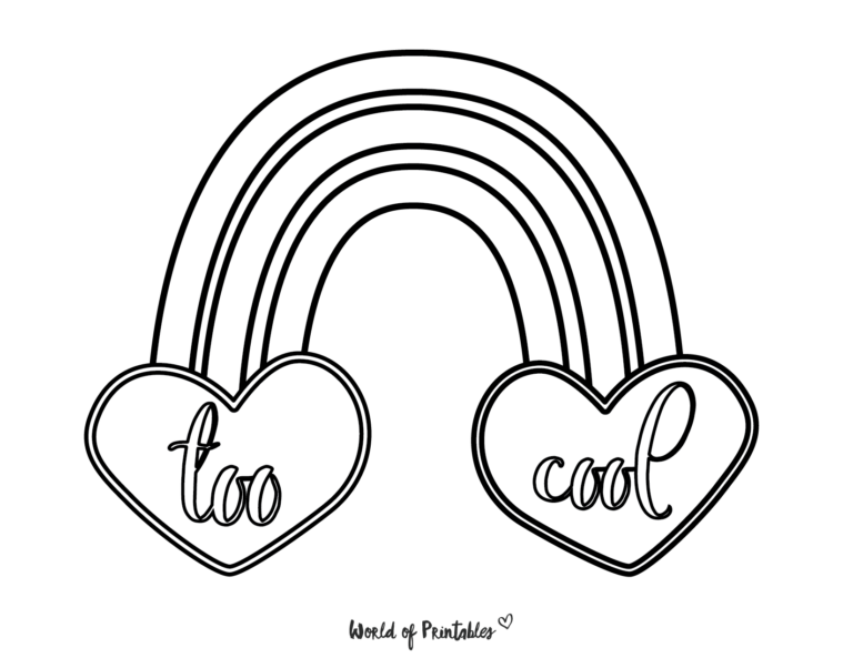 50 Best Rainbow Coloring Pages To Brighten Your Day - World of Printables