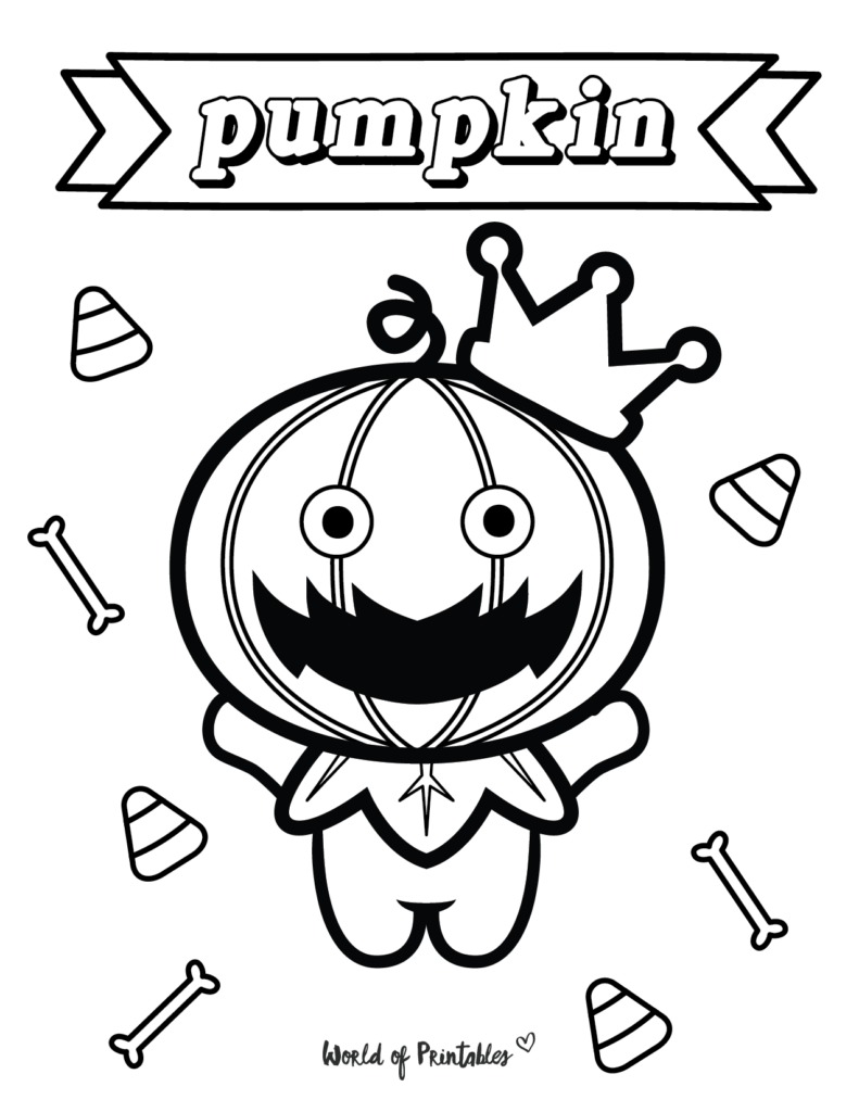 Pumpkin Halloween Coloring Sheet