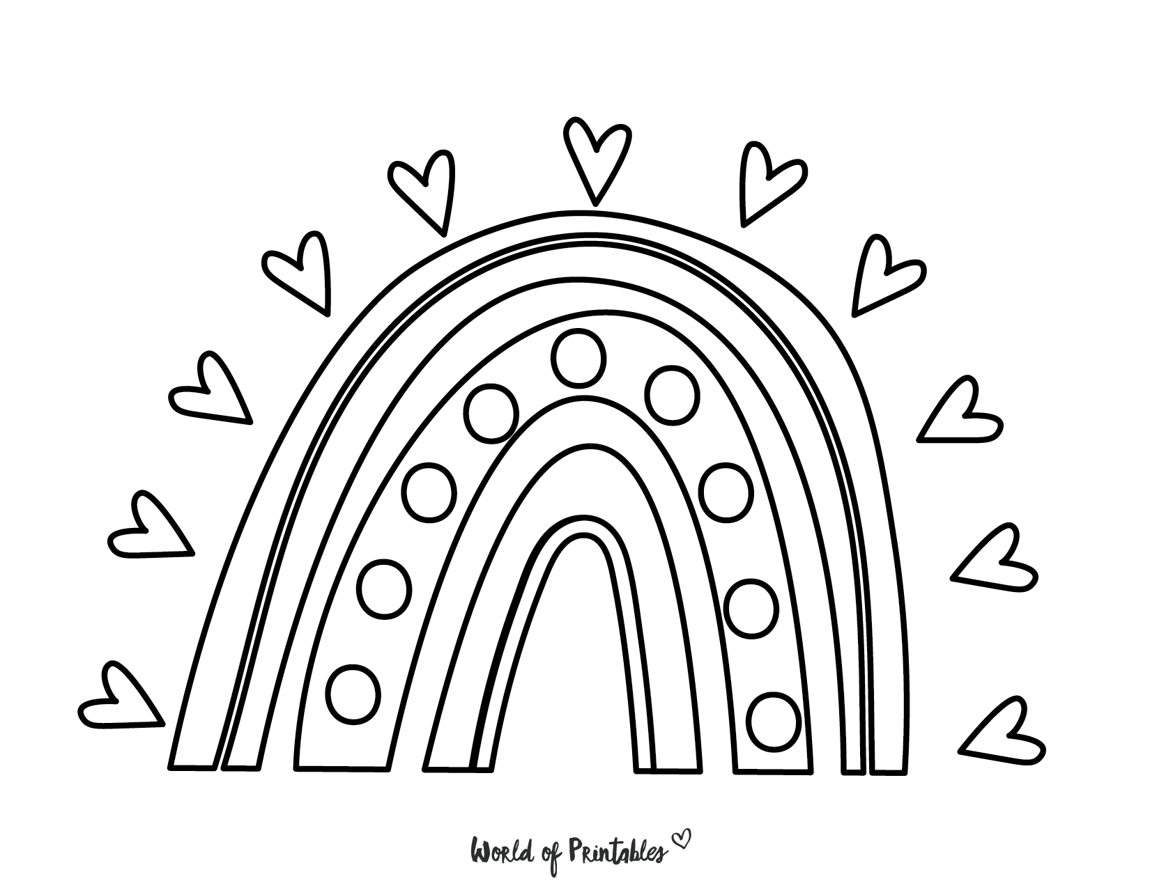 Free Rainbow Coloring Pages Great Coloring