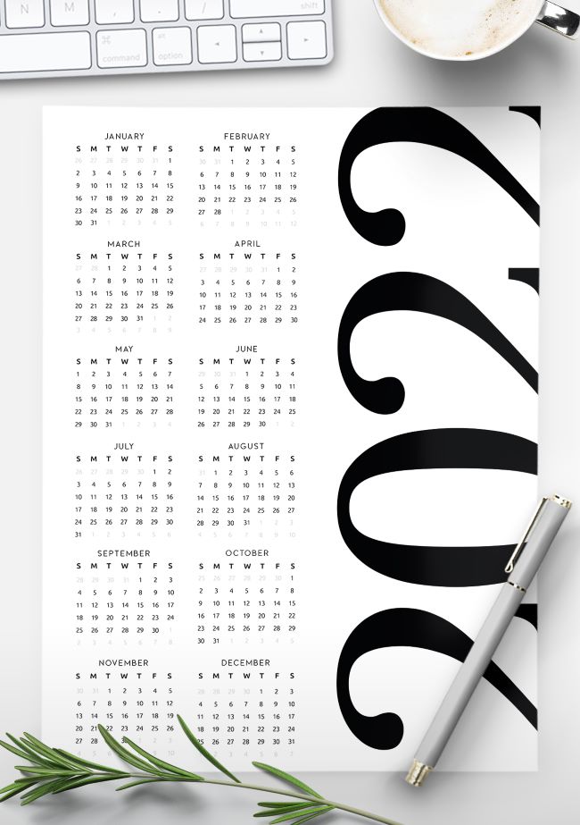 free 2022 printable yearly calendar world of printables