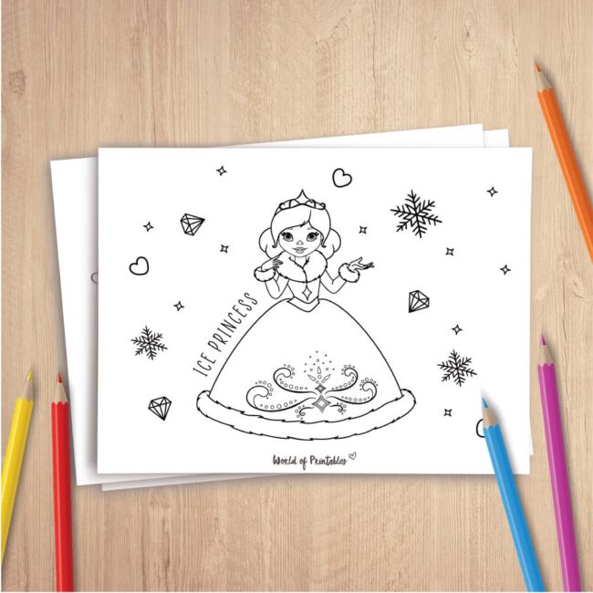 50+ Best Princess Coloring Pages | Free Printables For Kids - World of ...