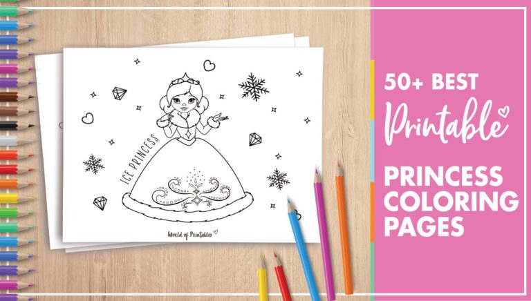 50+ Best Princess Coloring Pages | Free Printables For Kids - World of