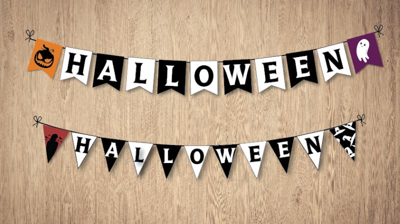 happy halloween banner printable