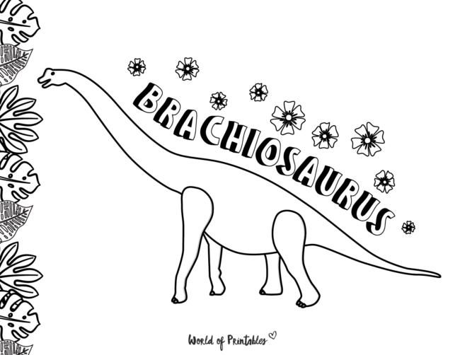 Brachiosaurus coloring page