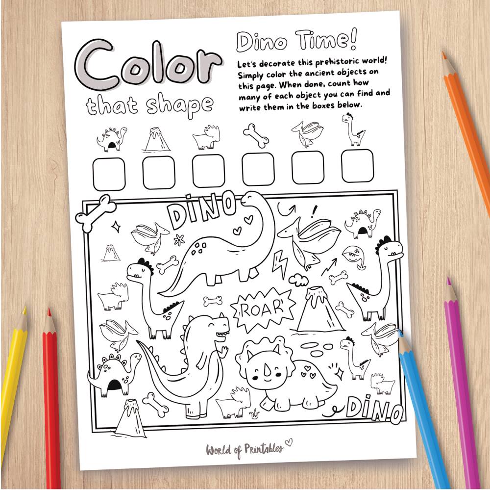 Dinosaur Coloring Page Game