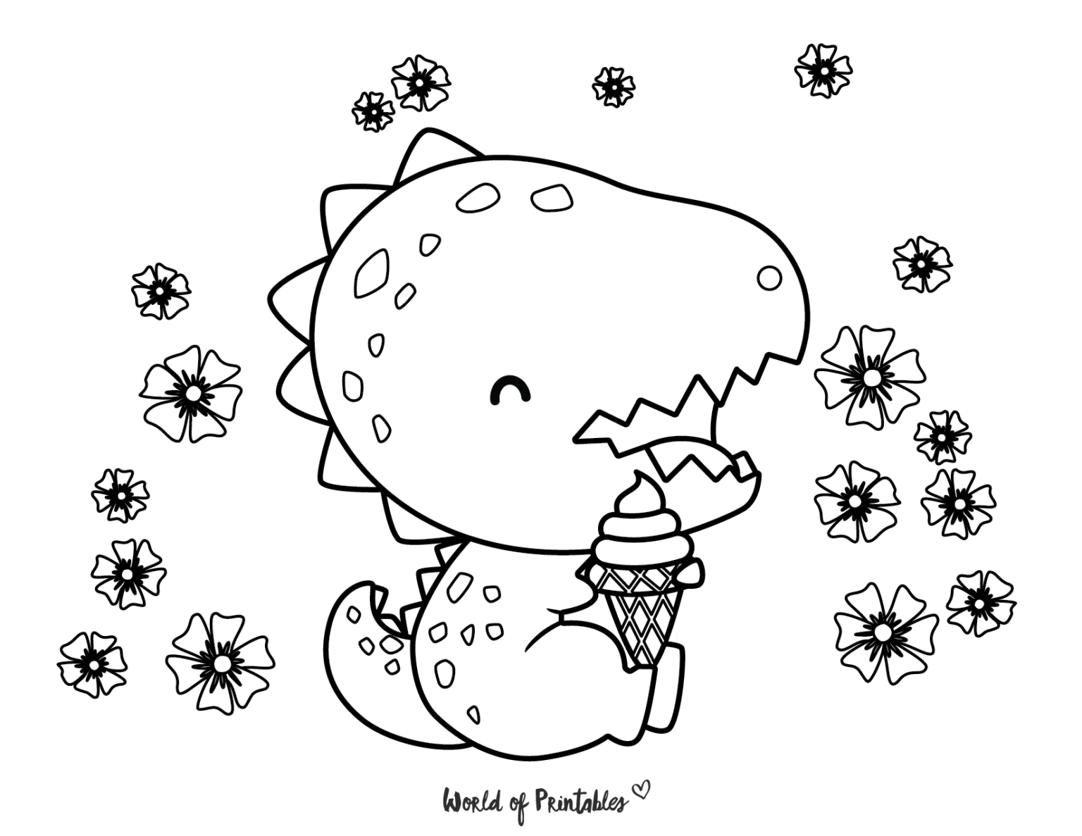 Dinosaur Coloring Pages 50 Best Pages For Kids World of Printables