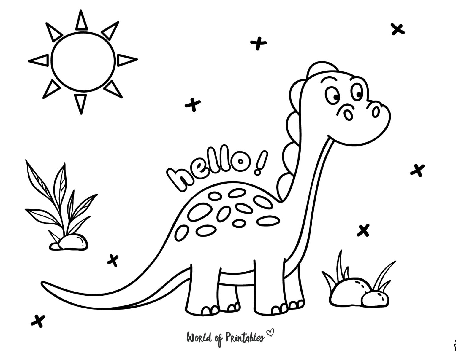 Dinosaur Coloring Pages | 50 Best Pages For Kids - World of Printables