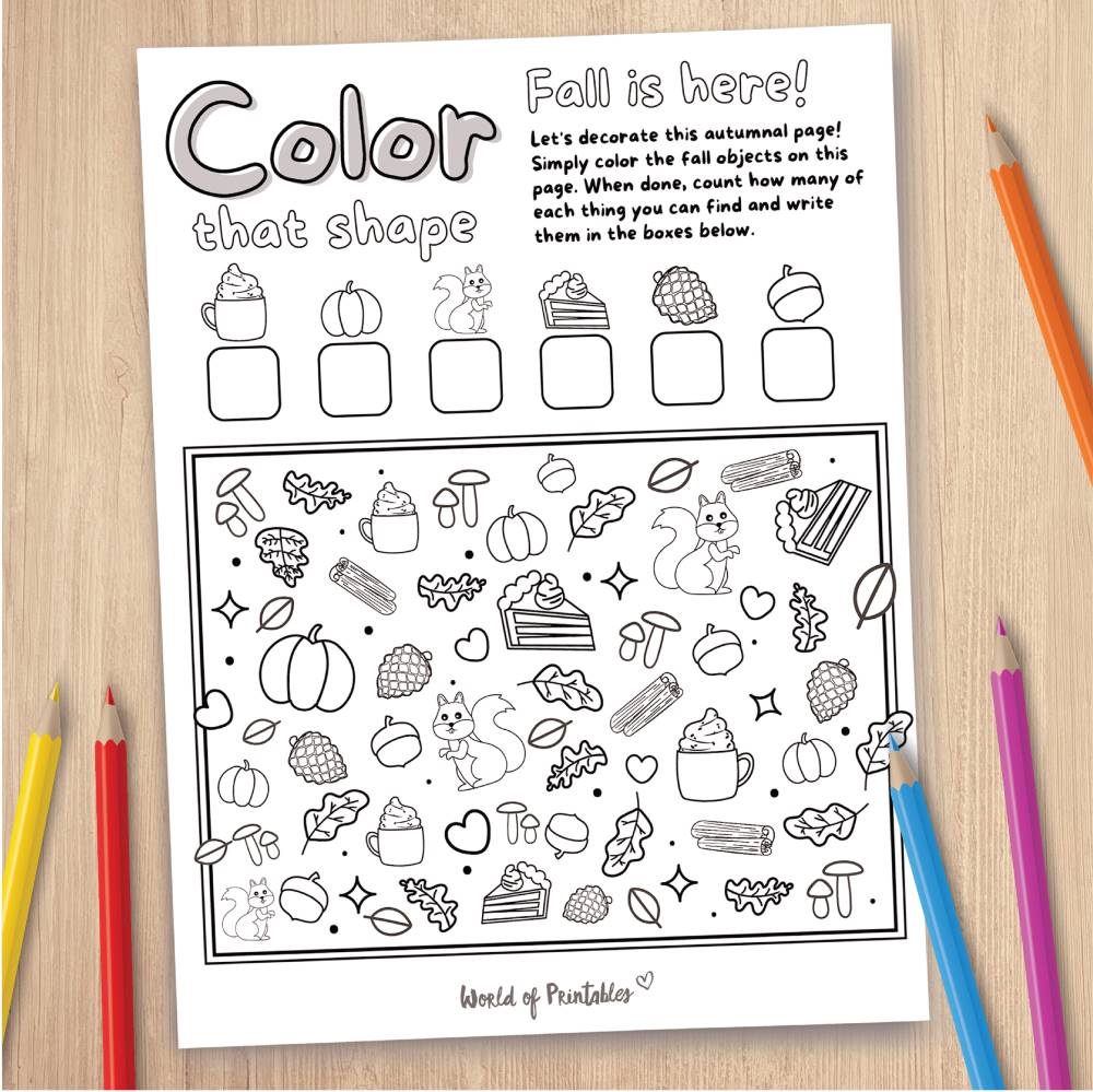 Fall Coloring Page Game