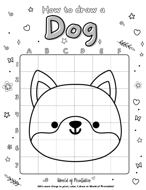 How To Draw A Dog Face