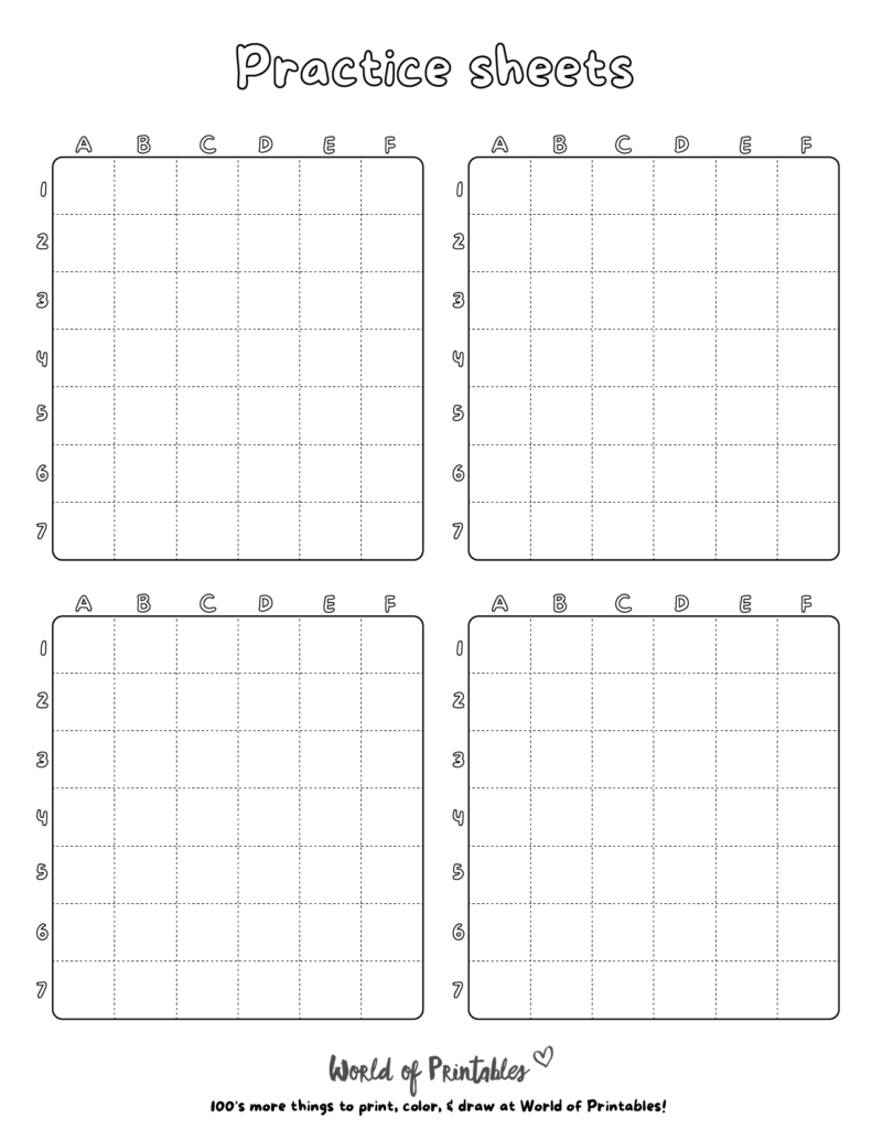 How To Draw Practice Grids
