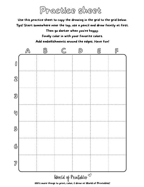 How To Draw Practice Sheet