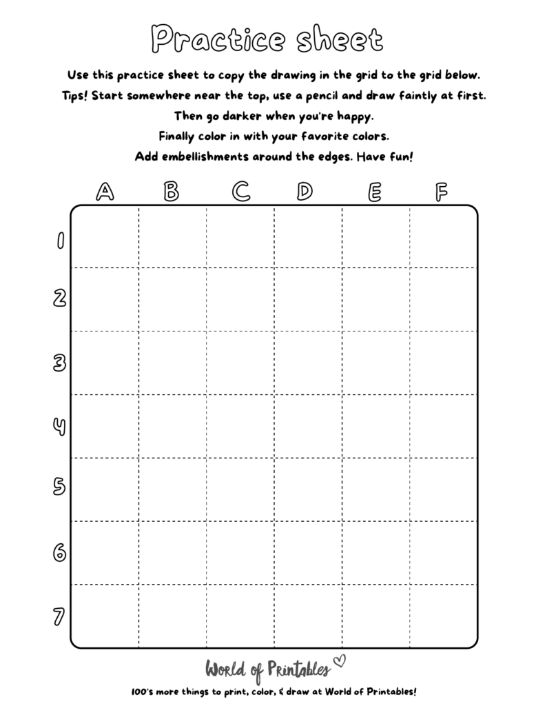 How To Draw Practice Sheet