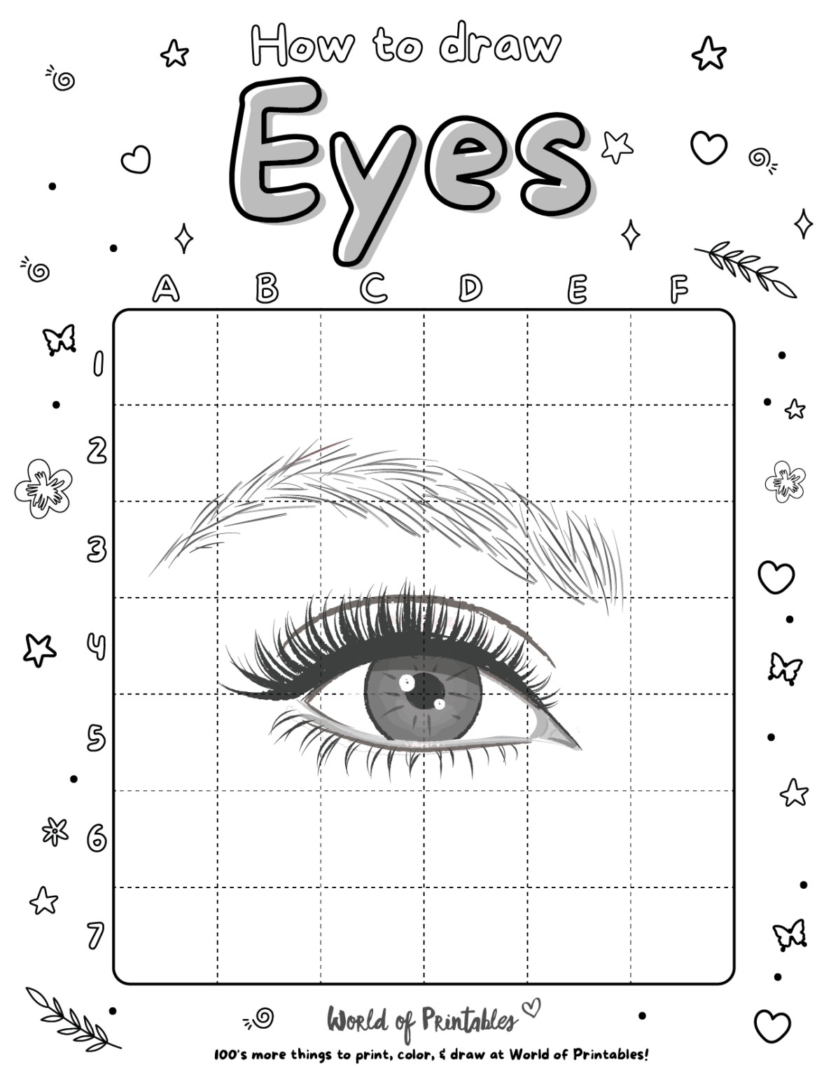 How To Draw Eyes Easy Step By Step Printable Activities World of Printables