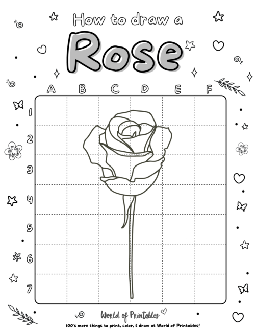 How To Draw a Rose 3