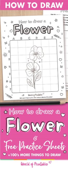 How to draw a flower easy