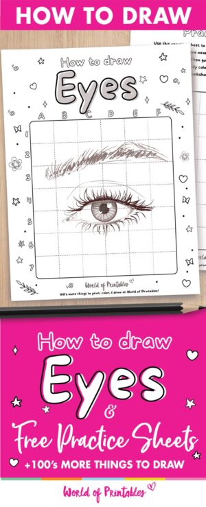 How To Draw Eyes | Easy Step By Step Printable Activities - World of ...