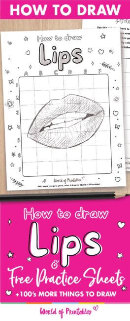 How to draw lips easy