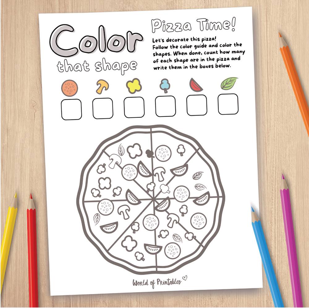 Pizza Coloring Page Game