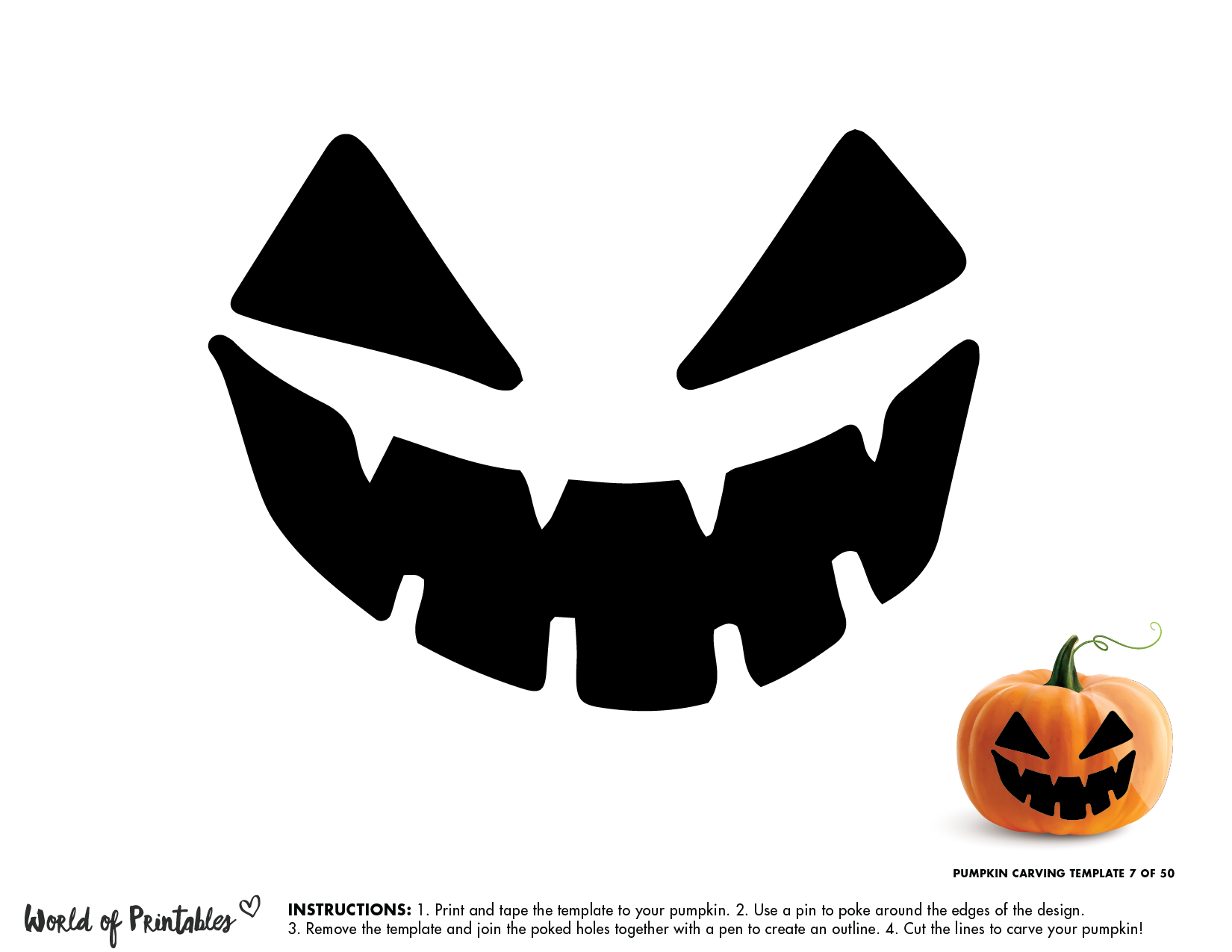 easy pumpkin carving patterns printable