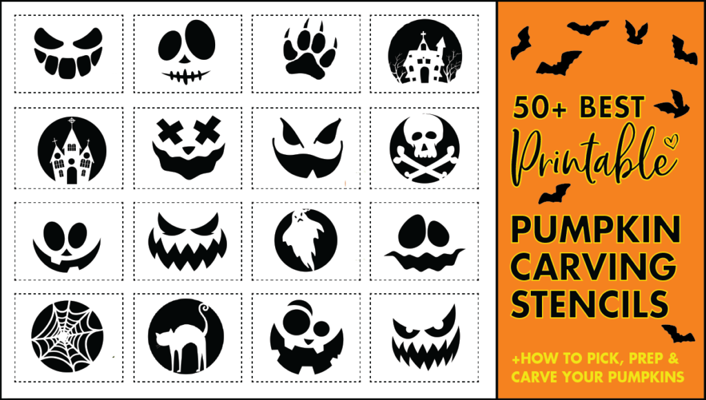 50 Easy Pumpkin Carving Stencils + The Ultimate Guide To Pumpkin Carving