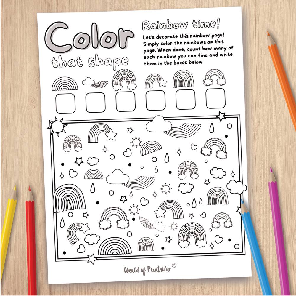 Rainbow Coloring Page Game