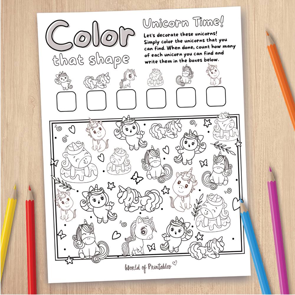 Unicorn Coloring Page Game