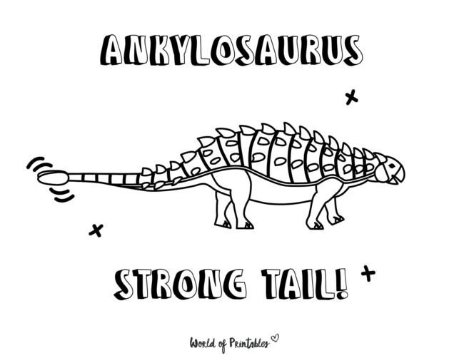ankylosaurus coloring page