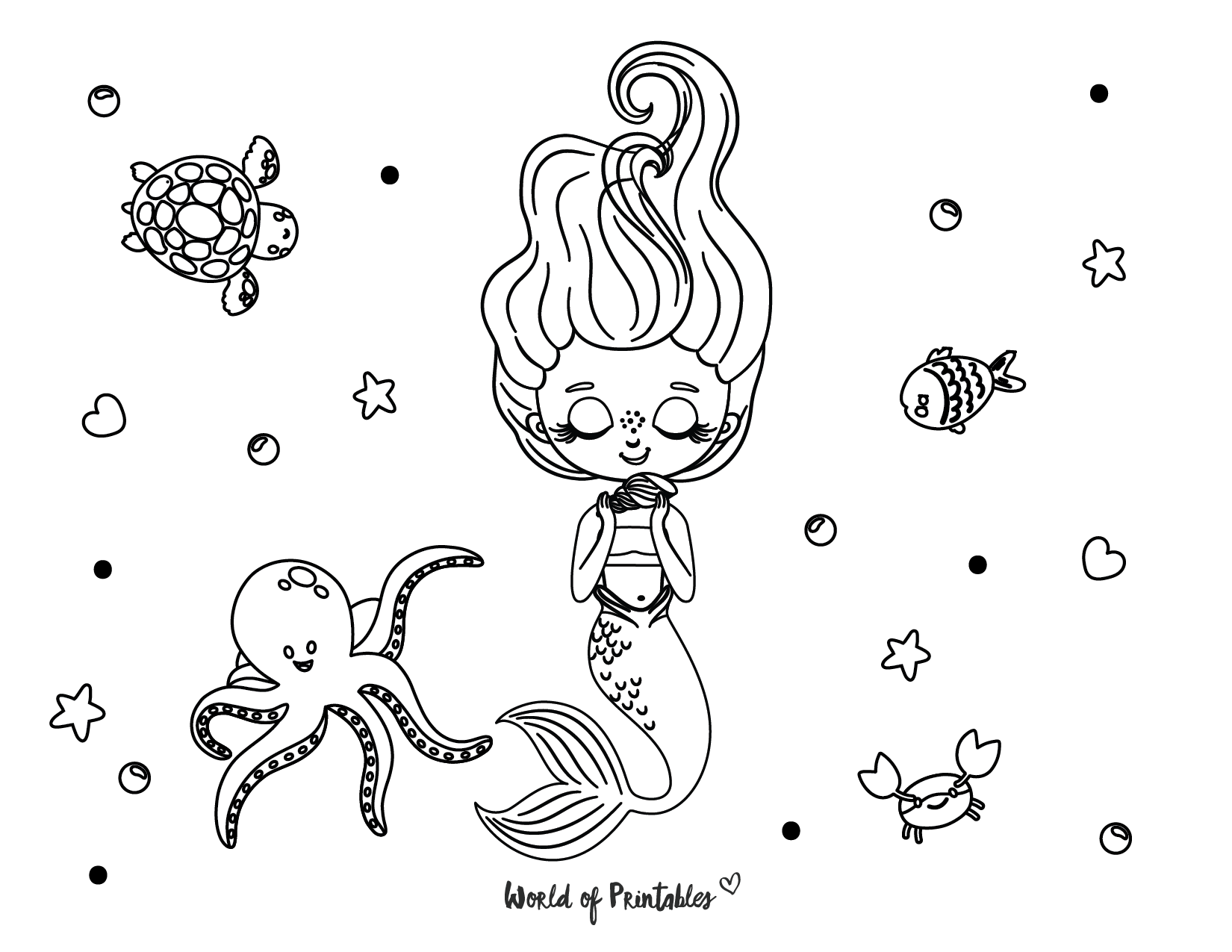 20 Best Mermaid Coloring Pages For Kids & Adults   World of Printables