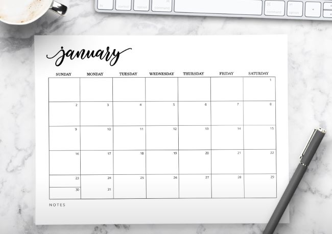 Calendar 2022 Printable Free Templates - World of Printables