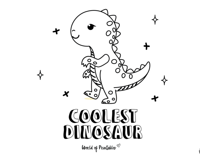 cool dinosaur coloring page