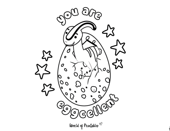 dinosaur egg coloring page