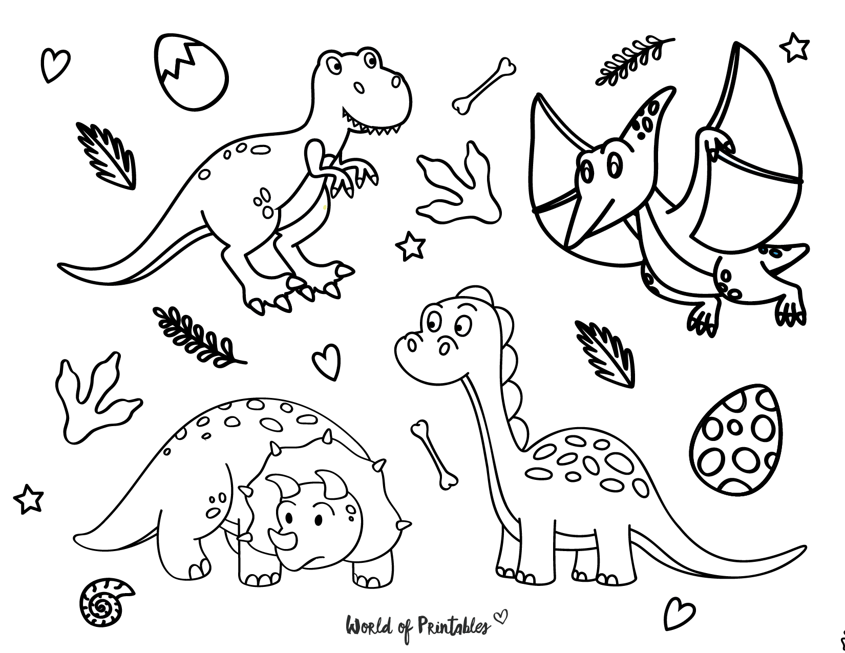 Dinosaur Coloring Pages 50 Best Pages For Kids World Of Printables