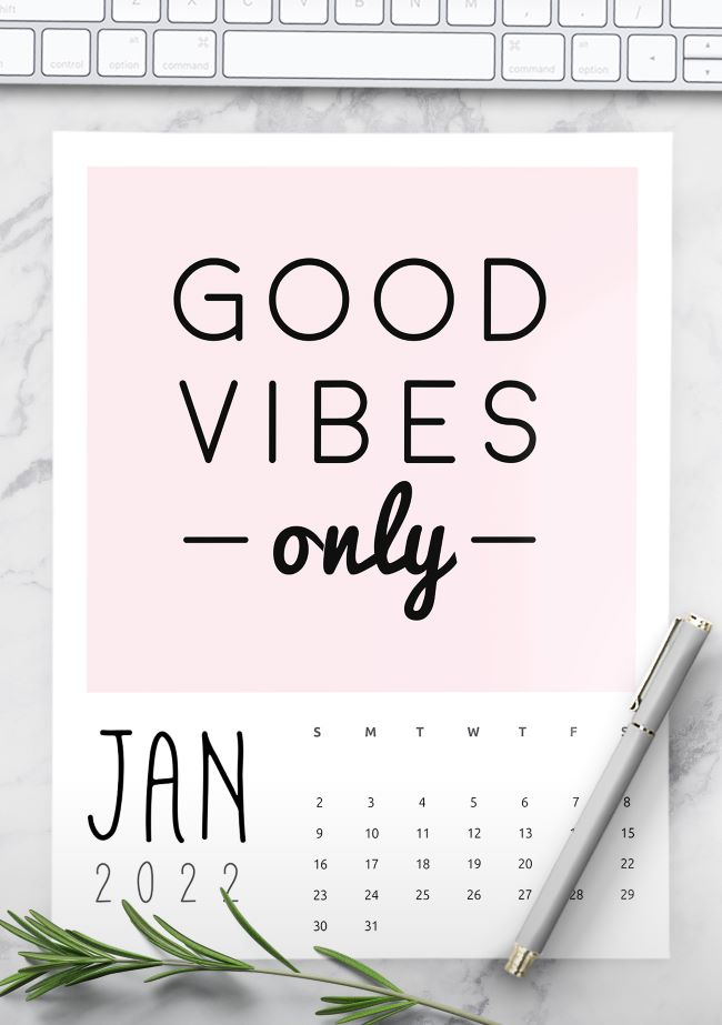 Inspirational Quotes Calendar 2022 - World Of Printables