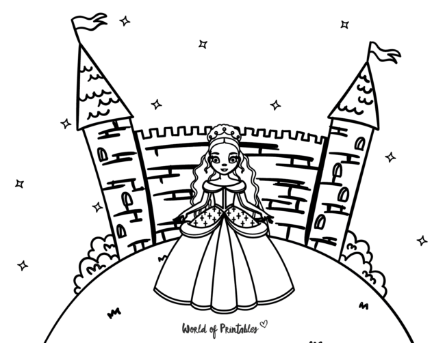 50+ Best Princess Coloring Pages | Free Printables For Kids - World of