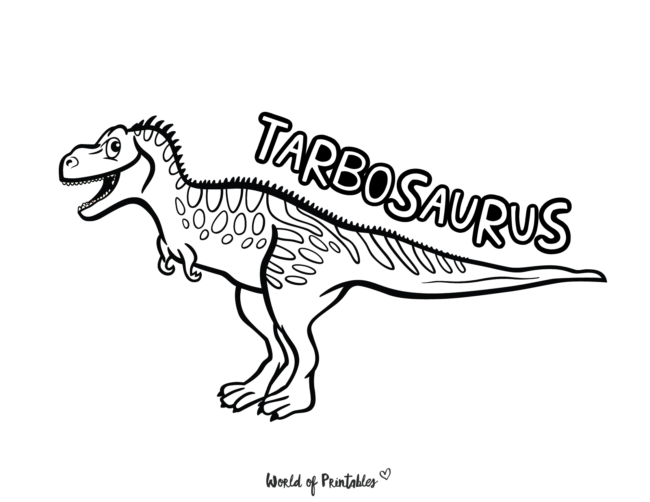 tarbosaurus coloring page