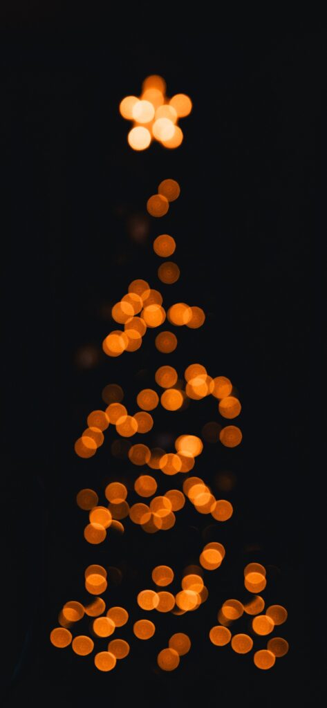 Christmas iPhone Aesthetic Wallpaper Bokeh Christmas Tree Lights
