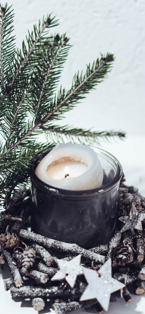 Christmas iPhone Aesthetic Wallpaper Candle
