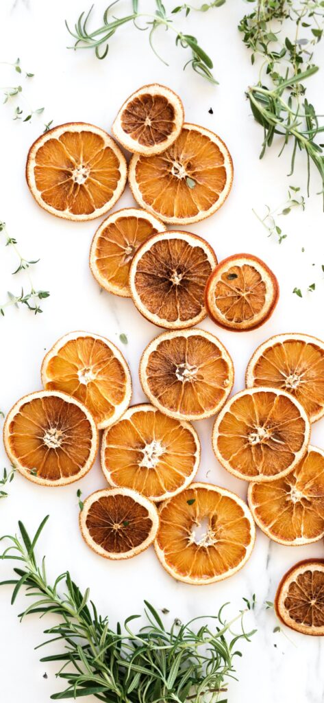 Christmas iPhone Aesthetic Wallpaper Dried Oranges